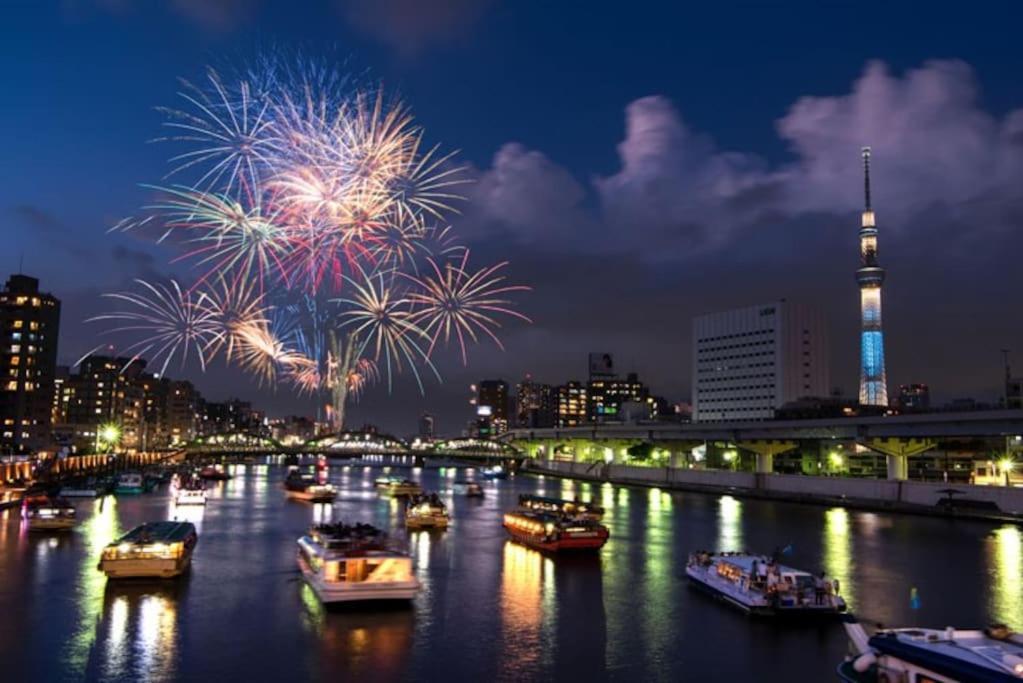 403 Oshiage Sta 3Mins Walk! Wi-Fi & Elevator 4Pax Apartment โตเกียว ภายนอก รูปภาพ